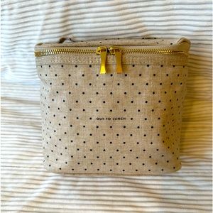 Kate Spade Out To Lunch Cream w/ Black Polka Dot Lunch Box